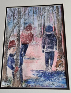 Christine M, Hide and Seek, watercolour, acrylic and Brusho.jpg
